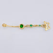Piercing Mariposa Colgante 0.8 g / 4 cm Oro Amarillo 18K