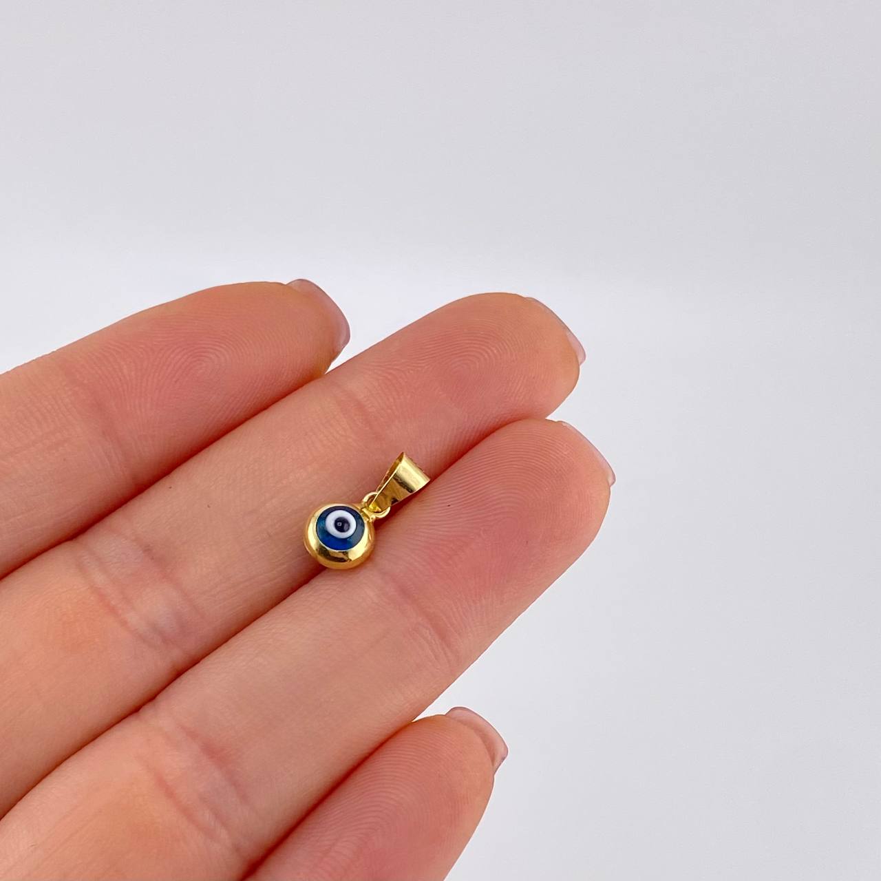 Dije Ojo Turco 0.4 g / 1.2 cm Oro Amarillo +4 18K