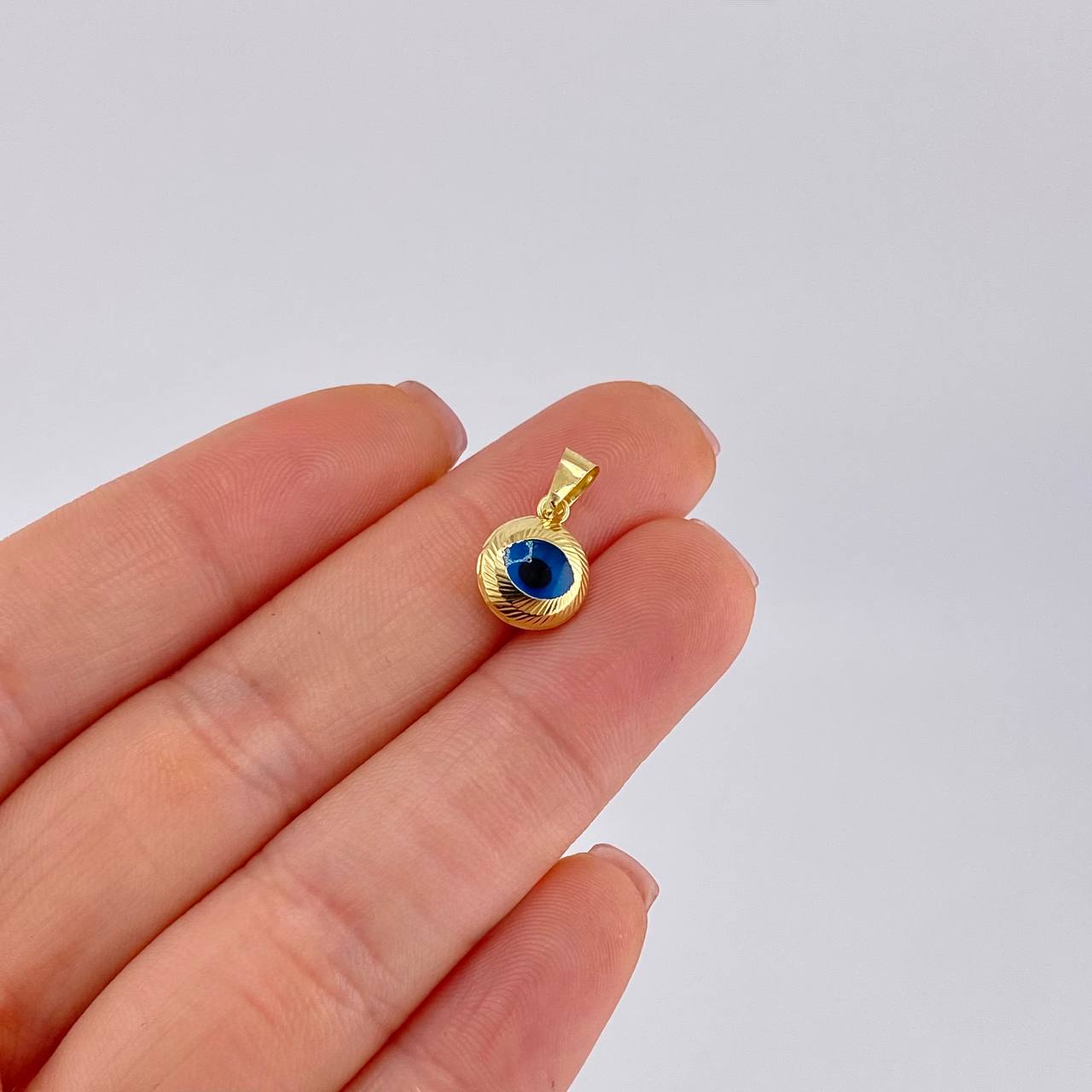 Dije Ojo Turco 0.8 g / 1.5 cm Oro Amarillo 18K