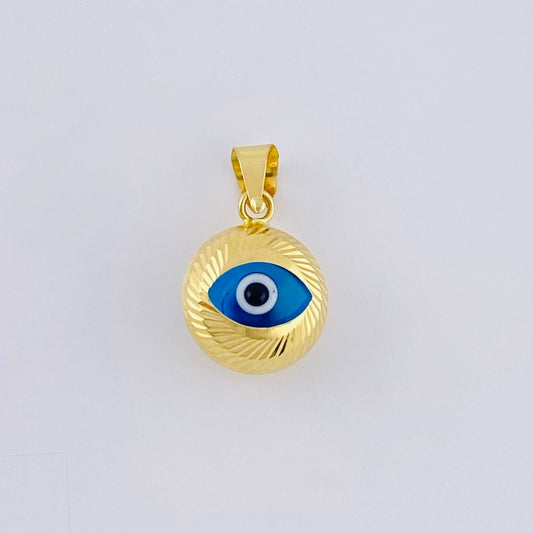 Dije Ojo Turco 1.1 g / 1.5 cm Oro Amarillo +4 18K