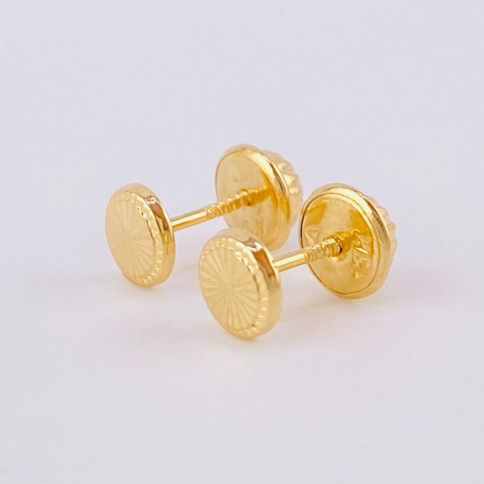 Topos Circulo Diamantado 0.5g / 5mm Oro Amarillo 18K