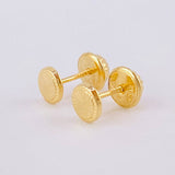 Topos Circulo Diamantado 0.5g / 5mm Oro Amarillo 18K