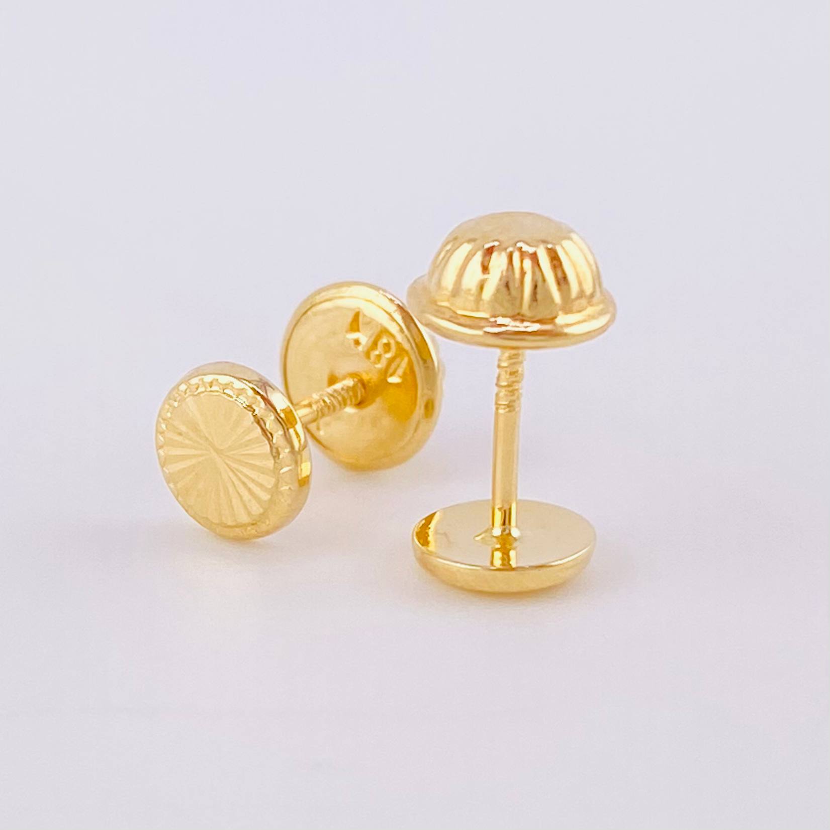 Topos Circulo Diamantado 0.5g / 5mm Oro Amarillo 18K