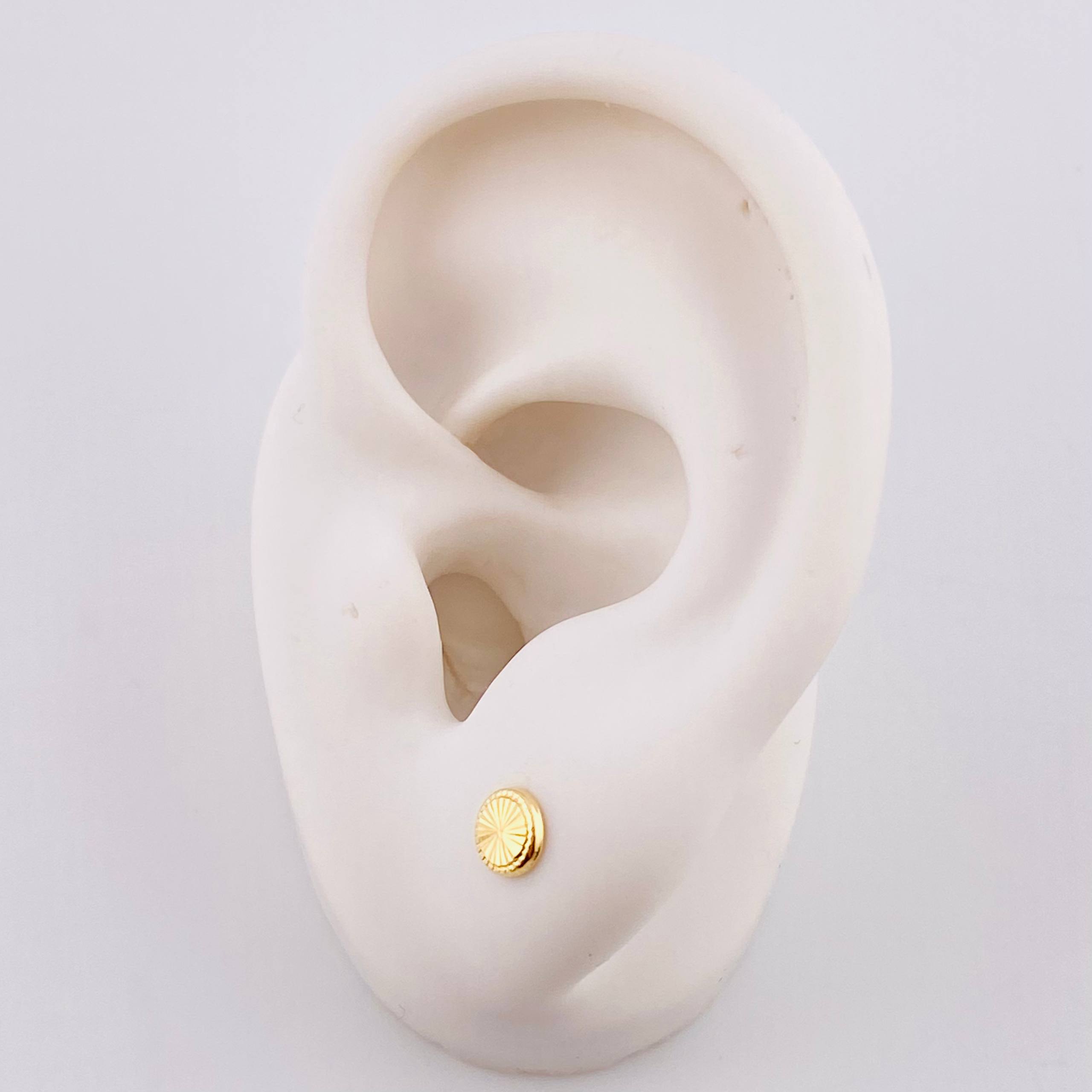 Topos Circulo Diamantado 0.5g / 5mm Oro Amarillo 18K