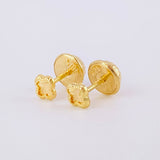 Topos Trébol Diamantado 0.4g / 4.1mm Oro Amarillo 18K