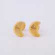 Topos Media Luna Diamantada 0.7g / 8mm Oro Amarillo 18K