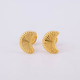 Topos Media Luna Diamantada 0.7g / 8mm Oro Amarillo 18K