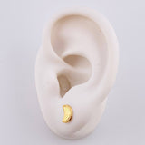 Topos Media Luna Diamantada 0.65g / 8mm Oro Amarillo 18K