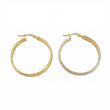 Candongas Escamado Parcial 3.75gr / 3.3cm / Dos Oros Amarillo Blanco 18K