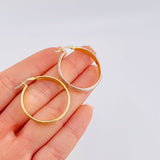 Candongas Escamado Parcial 3.75gr / 3.3cm / Dos Oros Amarillo Blanco 18K
