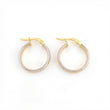 Candongas Carril Escamado 2.1gr / 2.1cm / Dos Oros Amarillo Blanco 18K