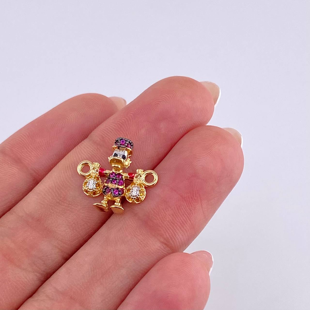 Herraje Pato Bolsa Dinero 1.45gr / 1.5cm / Oro Amarillo 18K