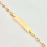 Pulso Bebé Gc Placa Rectangular Lisa 1.45gr / 14.5cm / 3.2mm Tres Oros 18K *