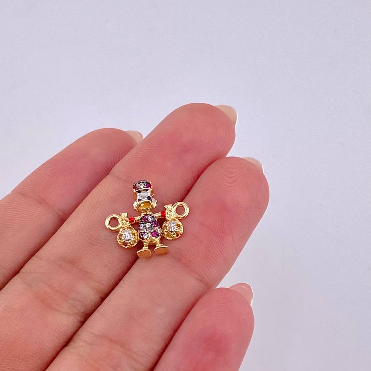 Herraje Pato Bolsa Dinero 1.45gr / 1.5cm / Oro Amarillo 18K