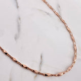 Cadena Rustica Piramide 11.55gr / 60.5cm / 4.7mm Punteada Oro Rosa 18K $