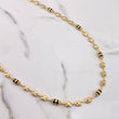 Cadena Rustica Canotillo 13.5gr / 61.5cm / 5.6mm Barril Cauchos Negros Oro Amarillo 18K $