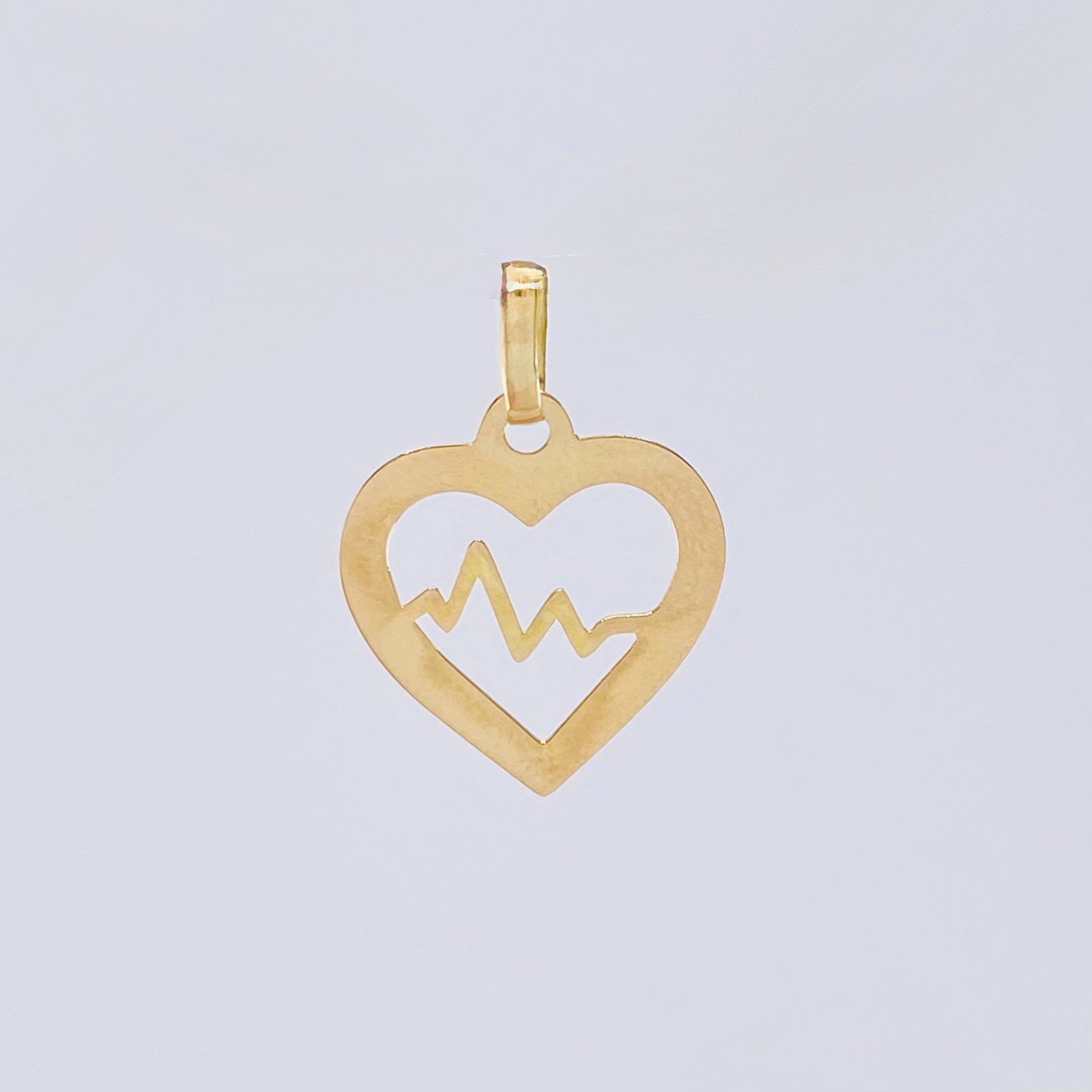 Dije Latido Corazón 0.5 g / 1.8 cm Oro Amarillo 18K