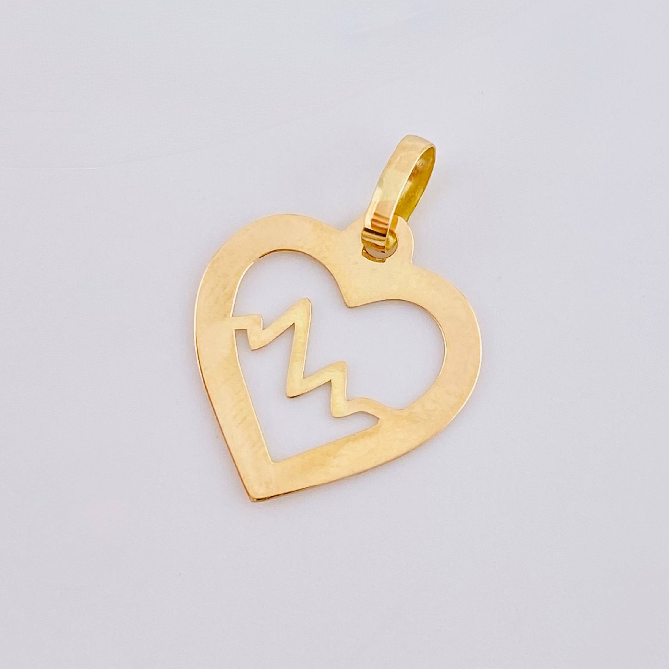 Dije Latido Corazón 0.5 g / 1.8 cm Oro Amarillo 18K