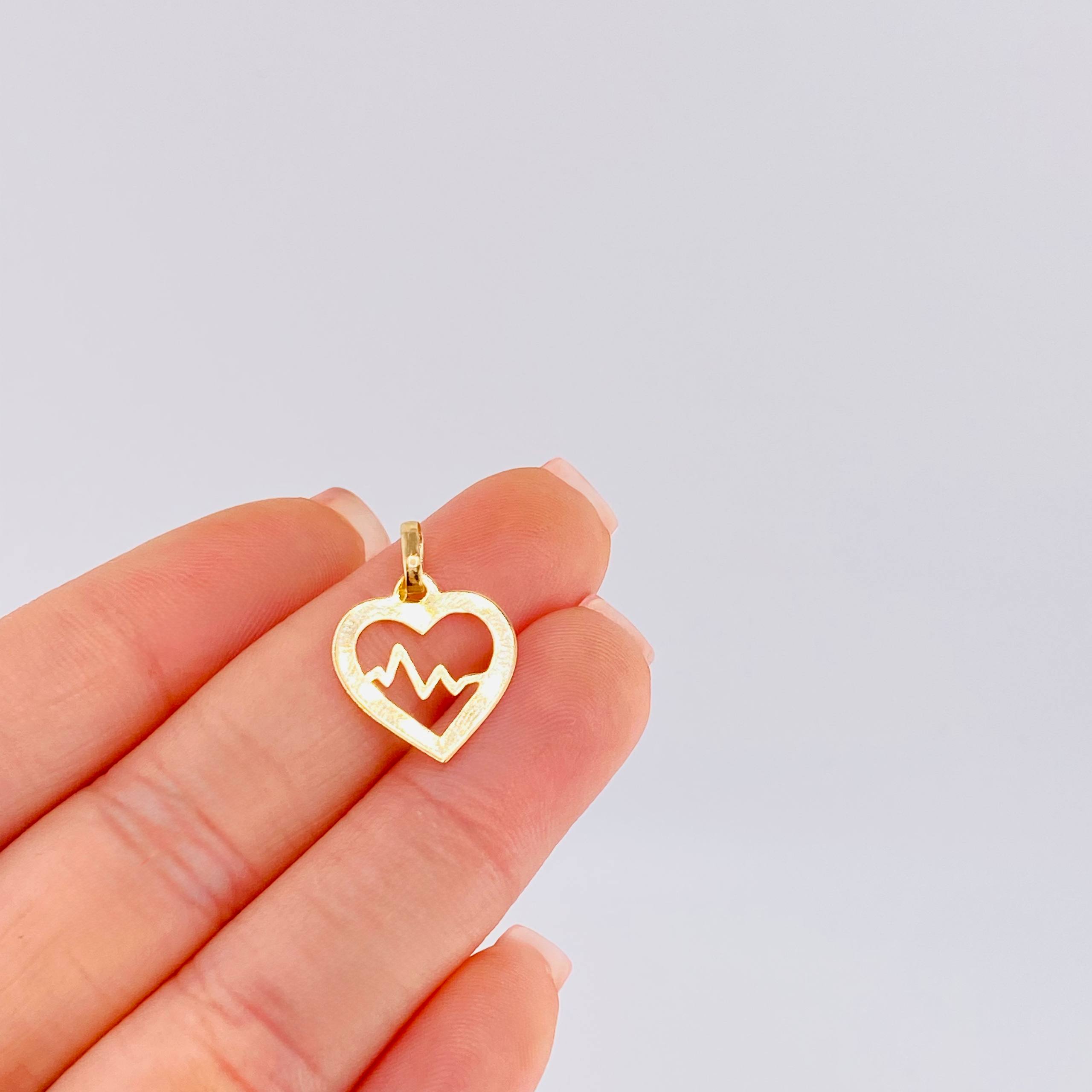 Dije Latido Corazón 0.5 g / 1.8 cm Oro Amarillo 18K