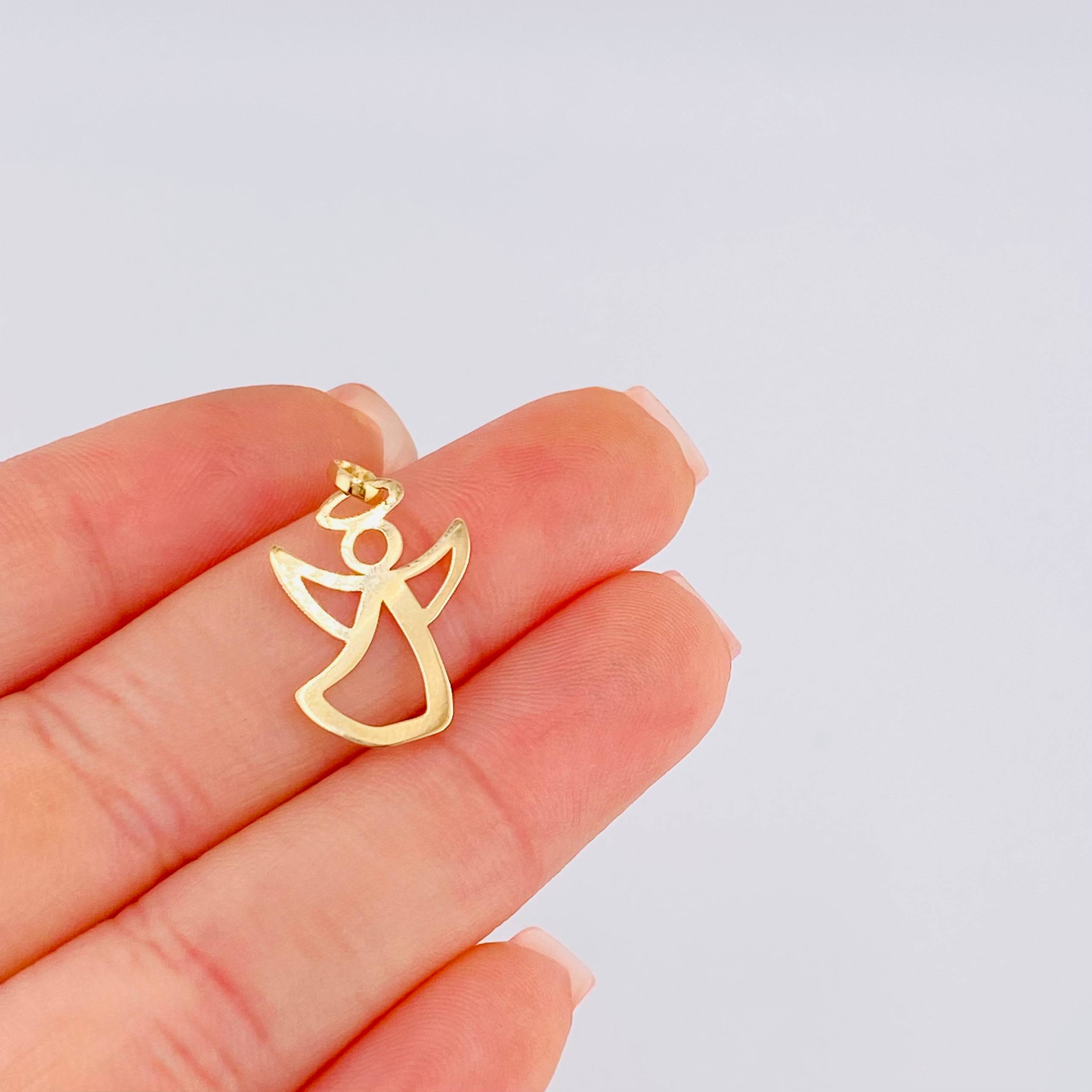 Dije Angel Silueta 0.4 g / 2.1 cm Oro Amarillo 18K