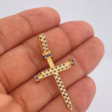 Dije Cruz Clavo 4.25gr / 4.8cm / Dos Oros Negro Amarillo 18K $