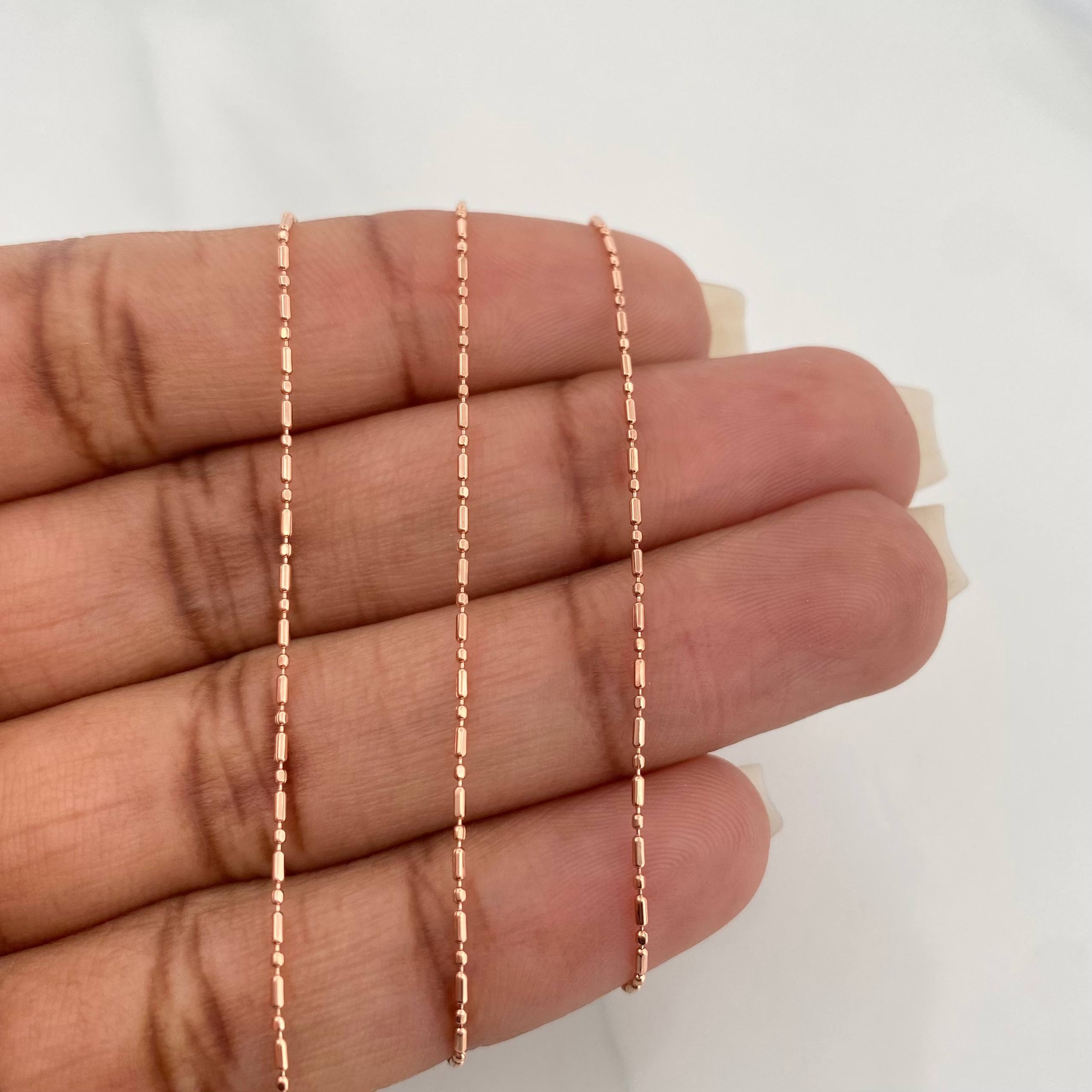 Cadena Morse 1.6 g / 50 cm / 0.7 mm Oro Rosa 18K
