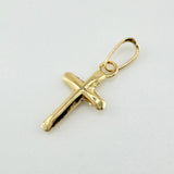Dije Cruz Puntas Planas 0.35gr / 2cm / Oro Amarillo 18K *