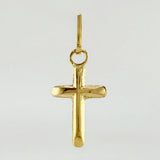 Dije Cruz Puntas Planas 0.2 g / 1.6 cm Oro Amarillo 18K