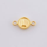 Herraje Letra L Marco Bordeado 0.4g / 1.5cm Oro Amarillo 18K