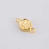 Herraje Letra L Marco Bordeado 0.4g / 1.5cm Oro Amarillo 18K