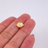 Herraje Letra L Marco Bordeado 0.4g / 1.5cm Oro Amarillo 18K