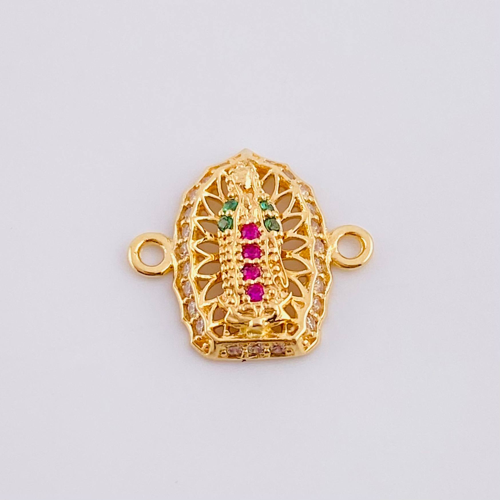 Herraje Virgen de Guadalupe 1.15g / 1.4cm Oro Amarillo 18K