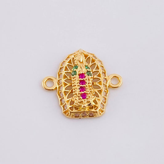 Herraje Virgen de Guadalupe 1.2g / 1.4cm Oro Amarillo 18K