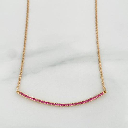 Cadena Media Luna Aro Seguido 4.2gr / 50cm / 0.8mm Oro Amarillo 18K %