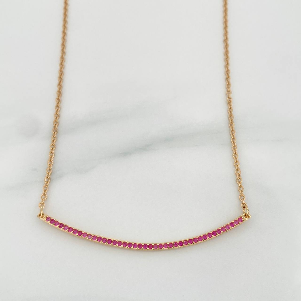 Cadena Media Luna Aro Seguido 4.05gr / 50cm / 0.8mm Oro Amarillo 18K %