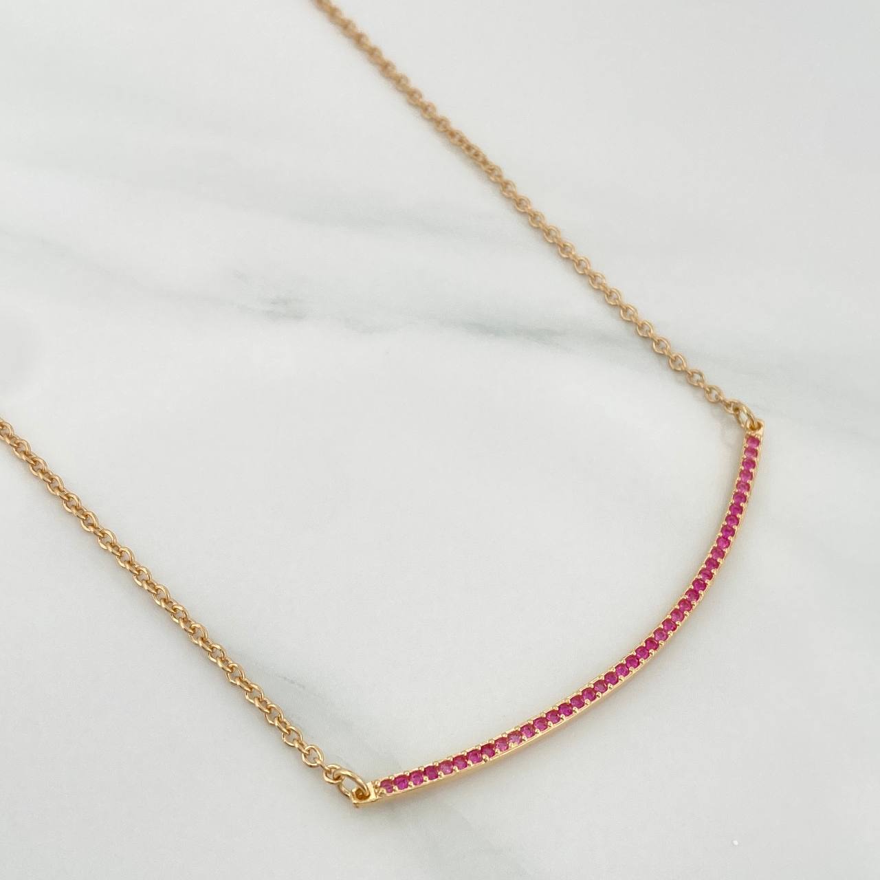 Cadena Media Luna Aro Seguido 4.05gr / 50cm / 0.8mm Oro Amarillo 18K %