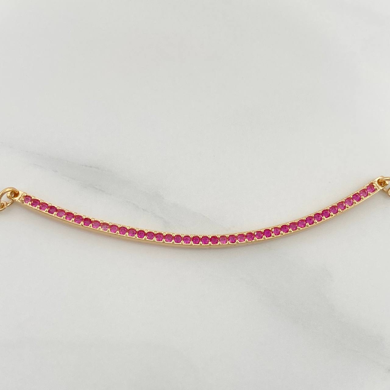 Cadena Media Luna Aro Seguido 4.3gr / 53cm / 1.3mm Oro Amarillo 18K