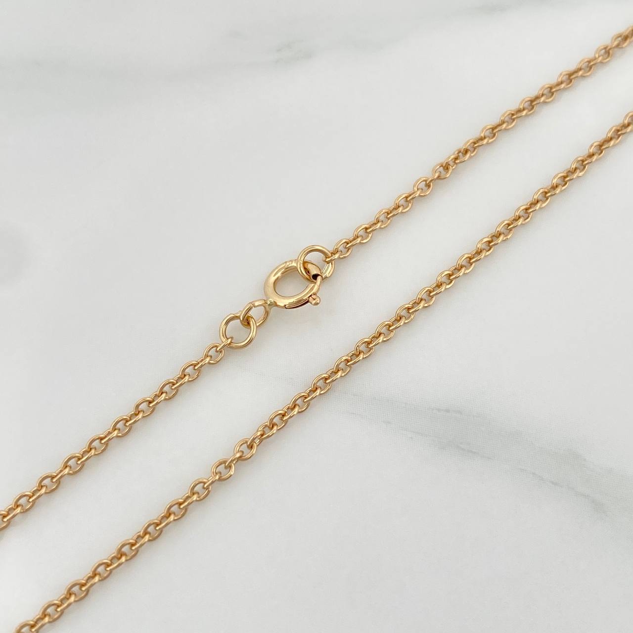 Cadena Media Luna Aro Seguido 4.35gr / 50cm / 0.85mm Oro Amarillo 18K %