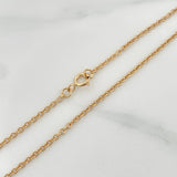Cadena Media Luna Aro Seguido 4.3gr / 53cm / 1.3mm Oro Amarillo 18K