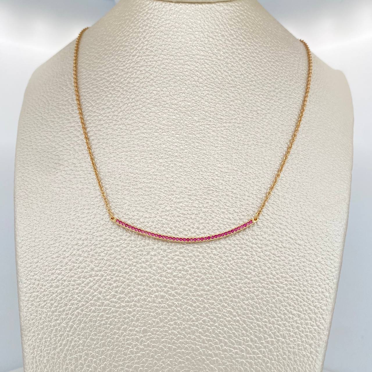 Cadena Media Luna Aro Seguido 4.05gr / 50cm / 0.8mm Oro Amarillo 18K %