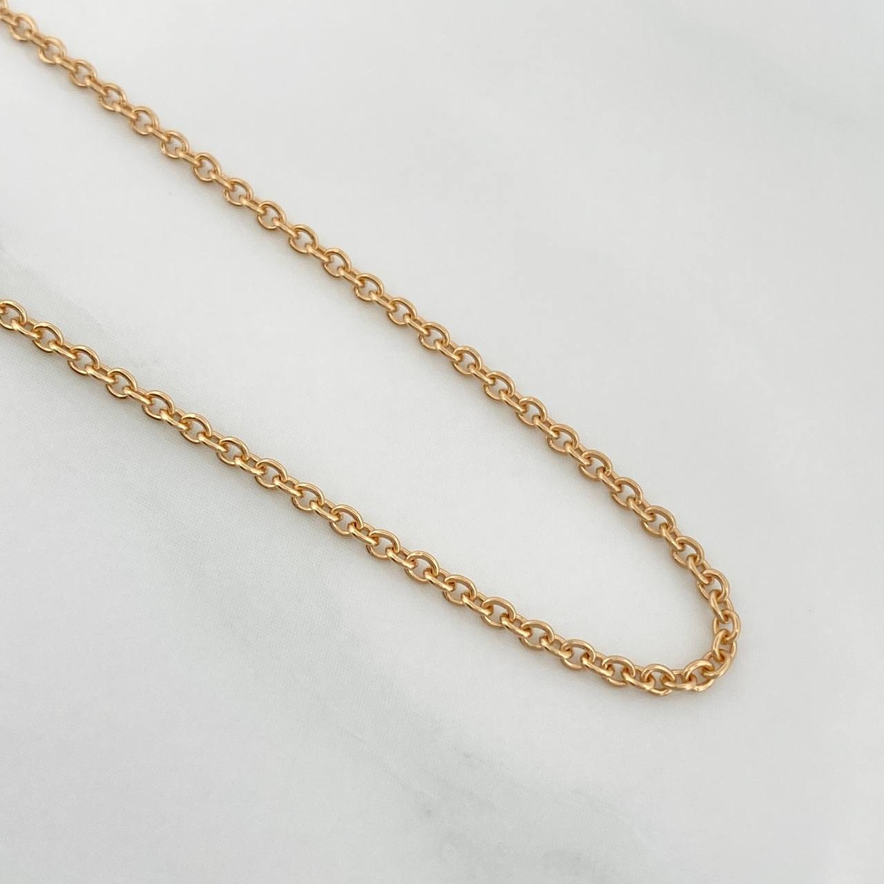 Cadena Media Luna Aro Seguido 3.85gr / 48cm / 0.9mm Oro Amarillo 18K %