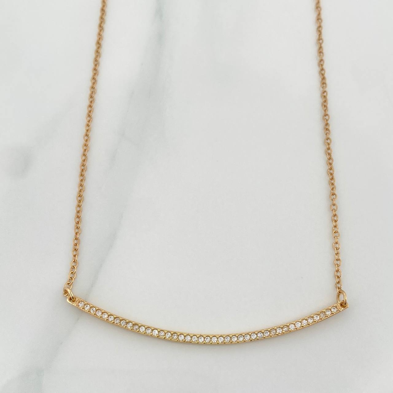 Cadena Media Luna Aro Seguido 4.35gr / 50cm / 0.85mm Oro Amarillo 18K %