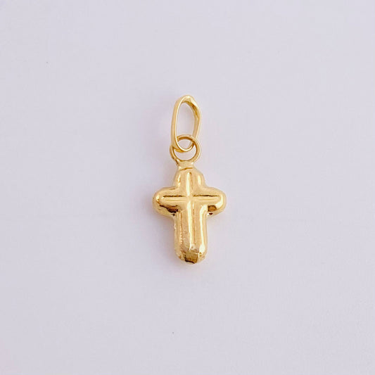 Dije Cruz Lisa 0.2 g / 1.4 cm Oro Amarillo 18K