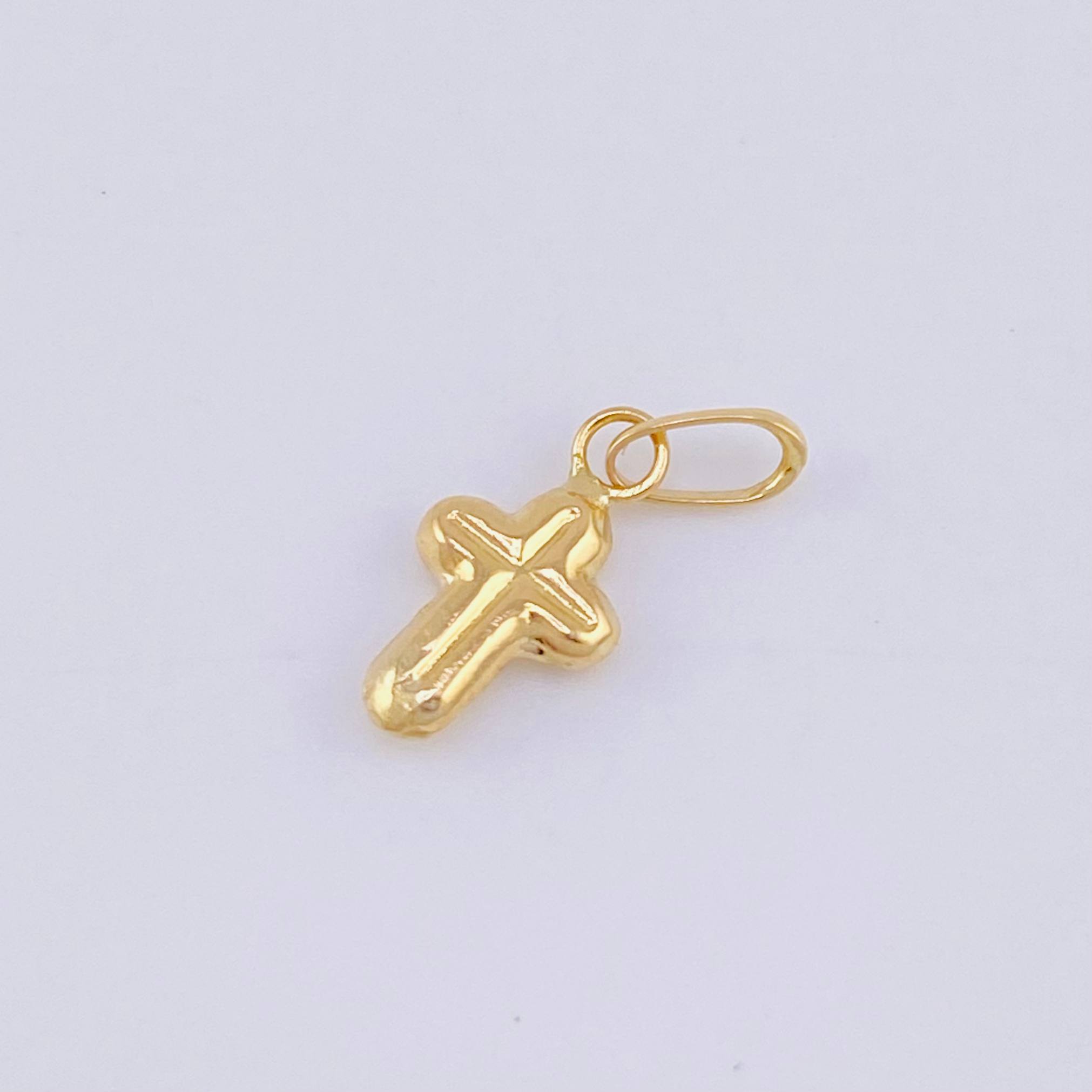 Dije Cruz Lisa 0.2 g / 1.4 cm Oro Amarillo 18K