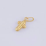Dije Cruz Lisa 0.2 g / 1.4 cm Oro Amarillo 18K