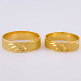 Fabricacion Bajo Pedido Argollas Abedul 7gr / Mate Oro Amarillo 18K