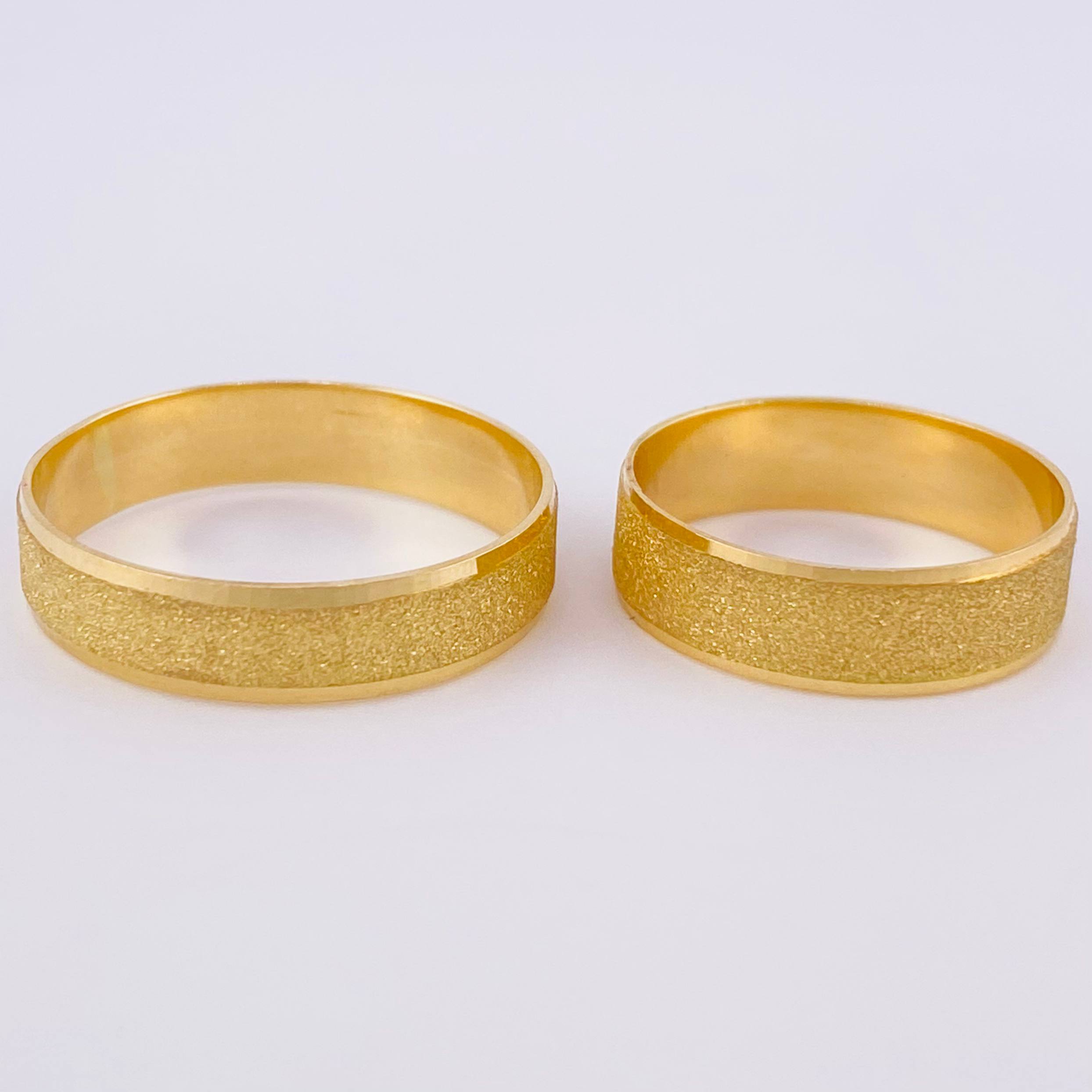 Fabricacion Bajo Pedido Argollas Diamantada Carril 7gr / Mate Oro Amarillo 18K