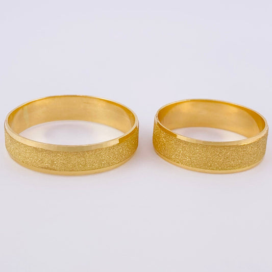 Fabricacion Bajo Pedido Argollas Diamantada Carril 7gr / Mate Oro Amarillo 18K