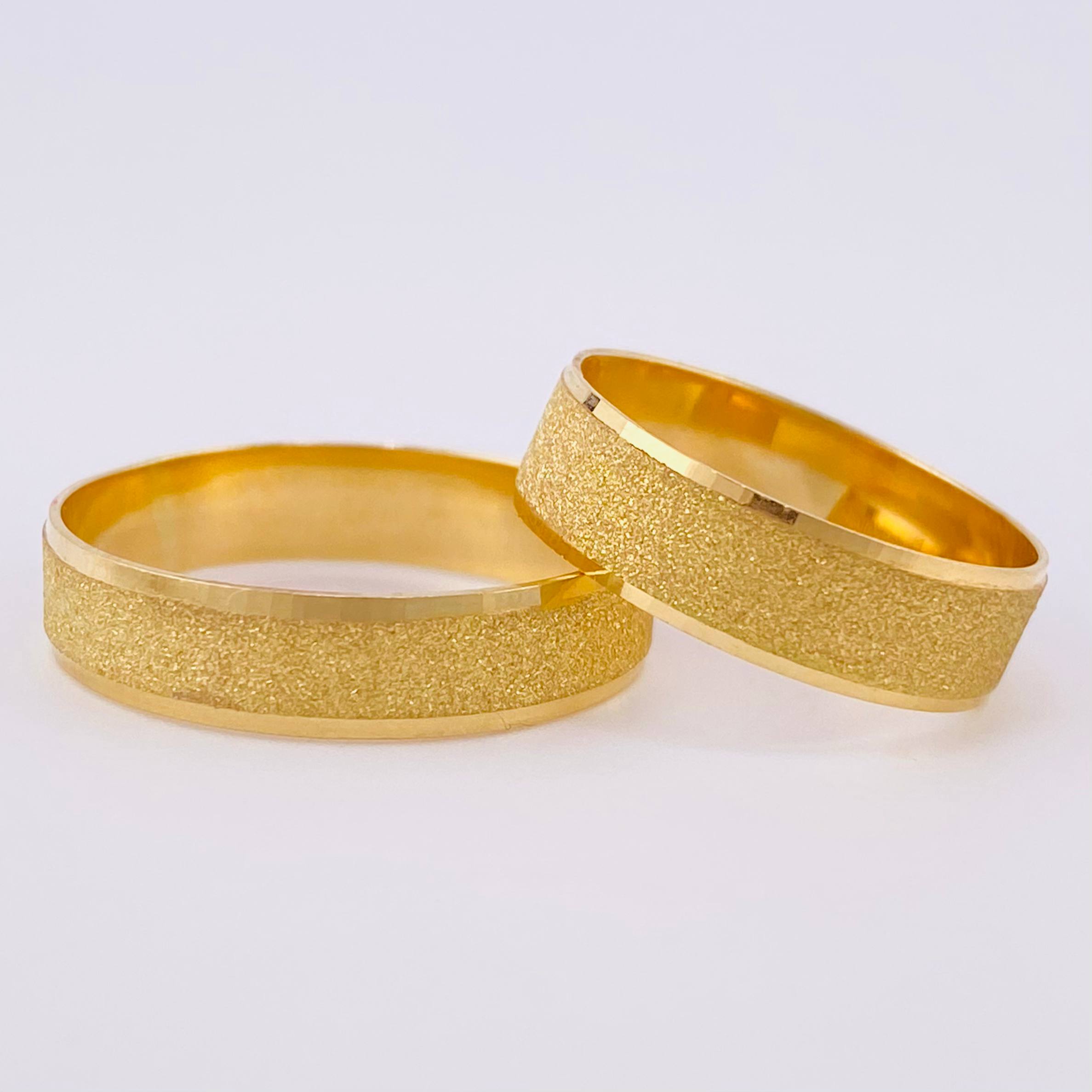 Fabricacion Bajo Pedido Argollas Diamantada Carril 7gr / Mate Oro Amarillo 18K