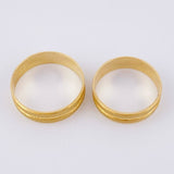Fabricacion Bajo Pedido Argollas Doble Linea 7gr / Mate Oro Amarillo 18K